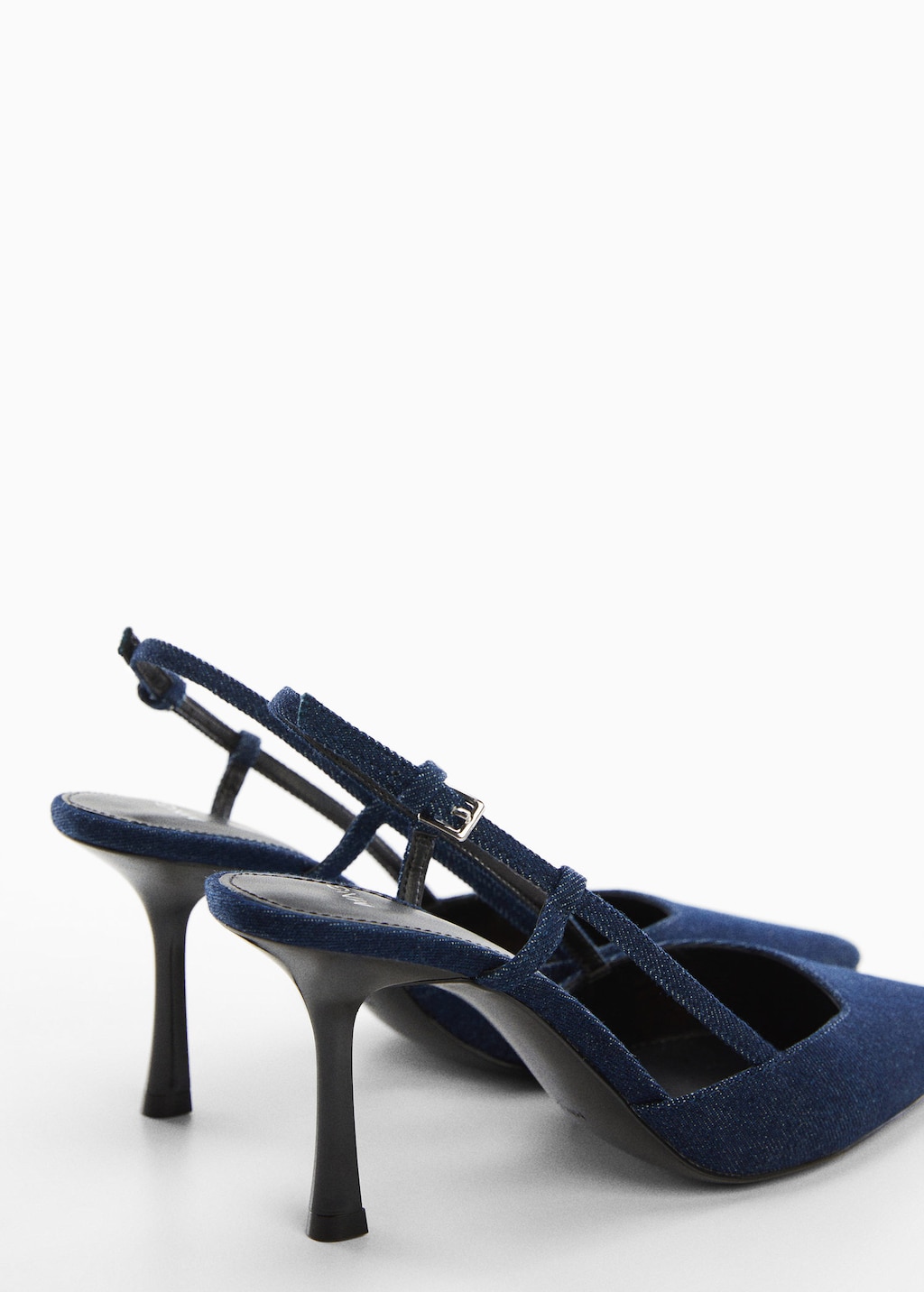 Denim best sale shoes heels