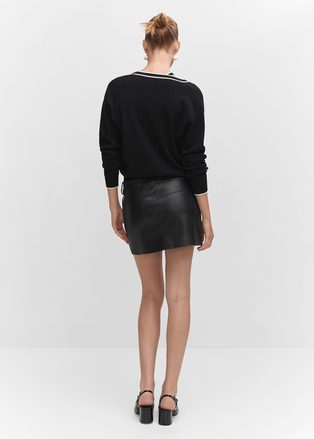 Leather effect mini skirt MANGO