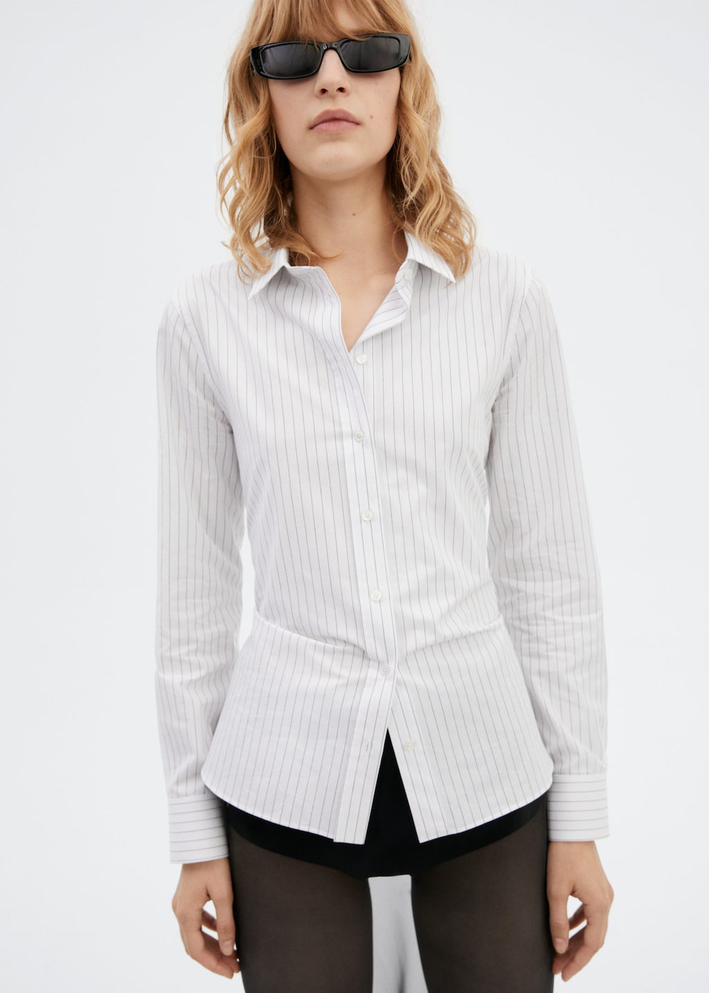 Mango striped cheap cotton dress