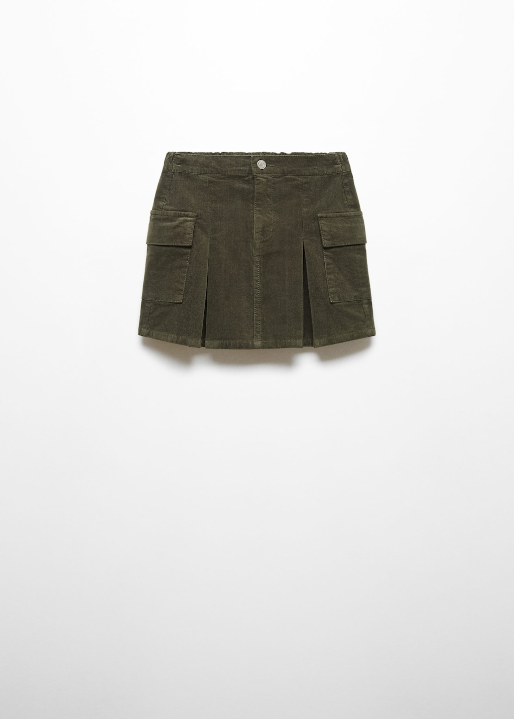 Green corduroy top skirt zara