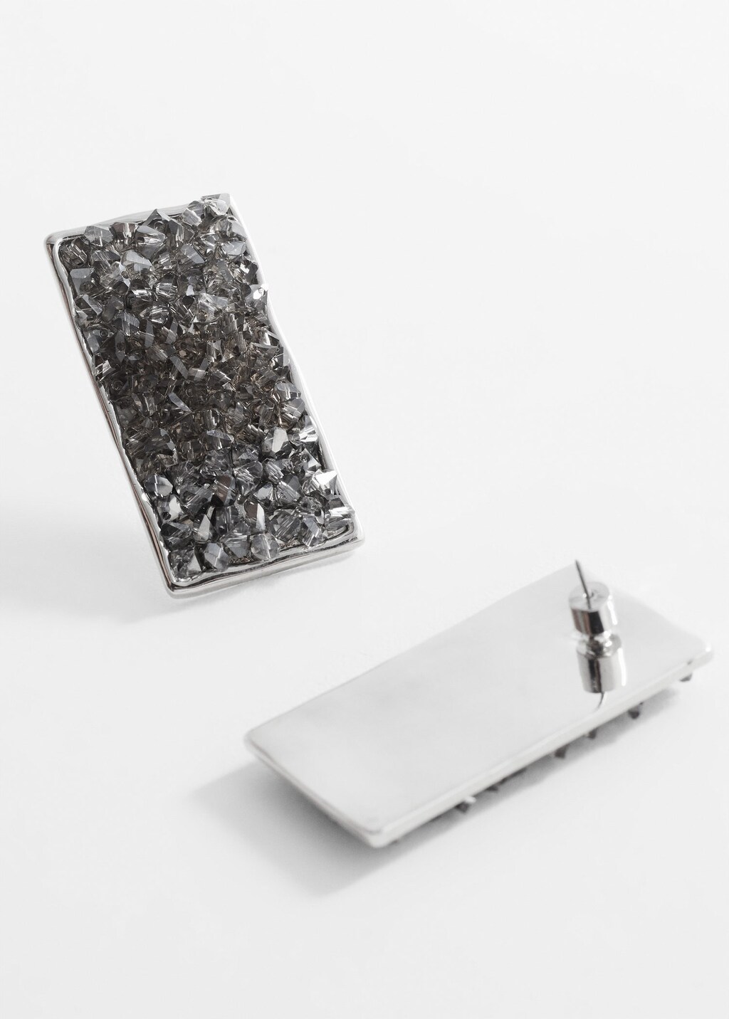 Rectangle crystal earrings sale