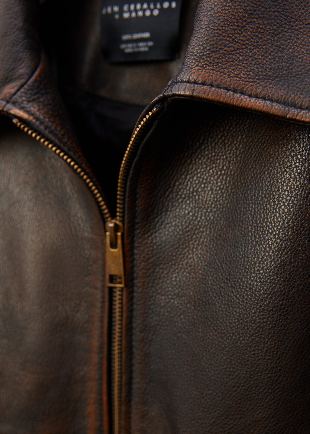 Pocket leather jacket