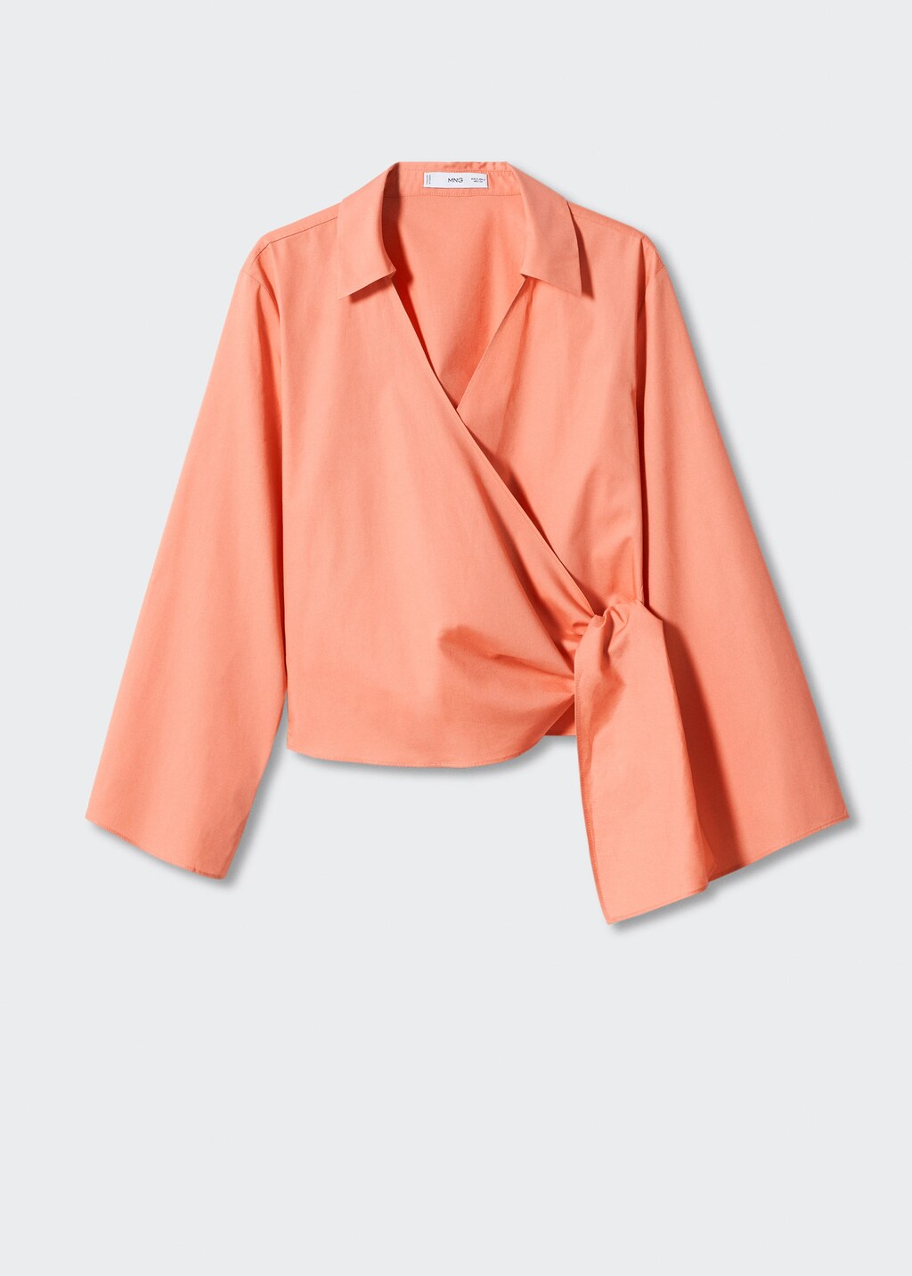 Wrap shirt with knot detail MANGO