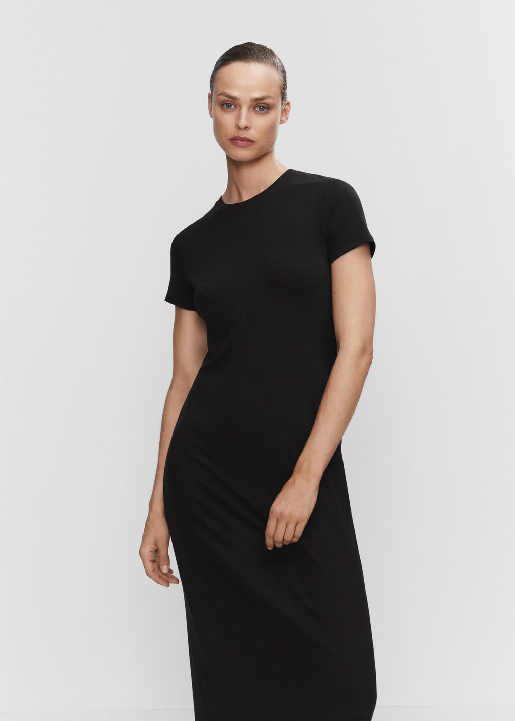 Midi-dress with slit | MANGO