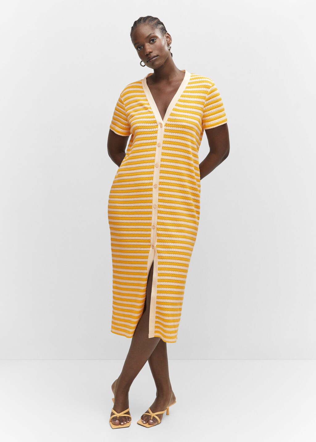 Yellow hot sale jersey dress