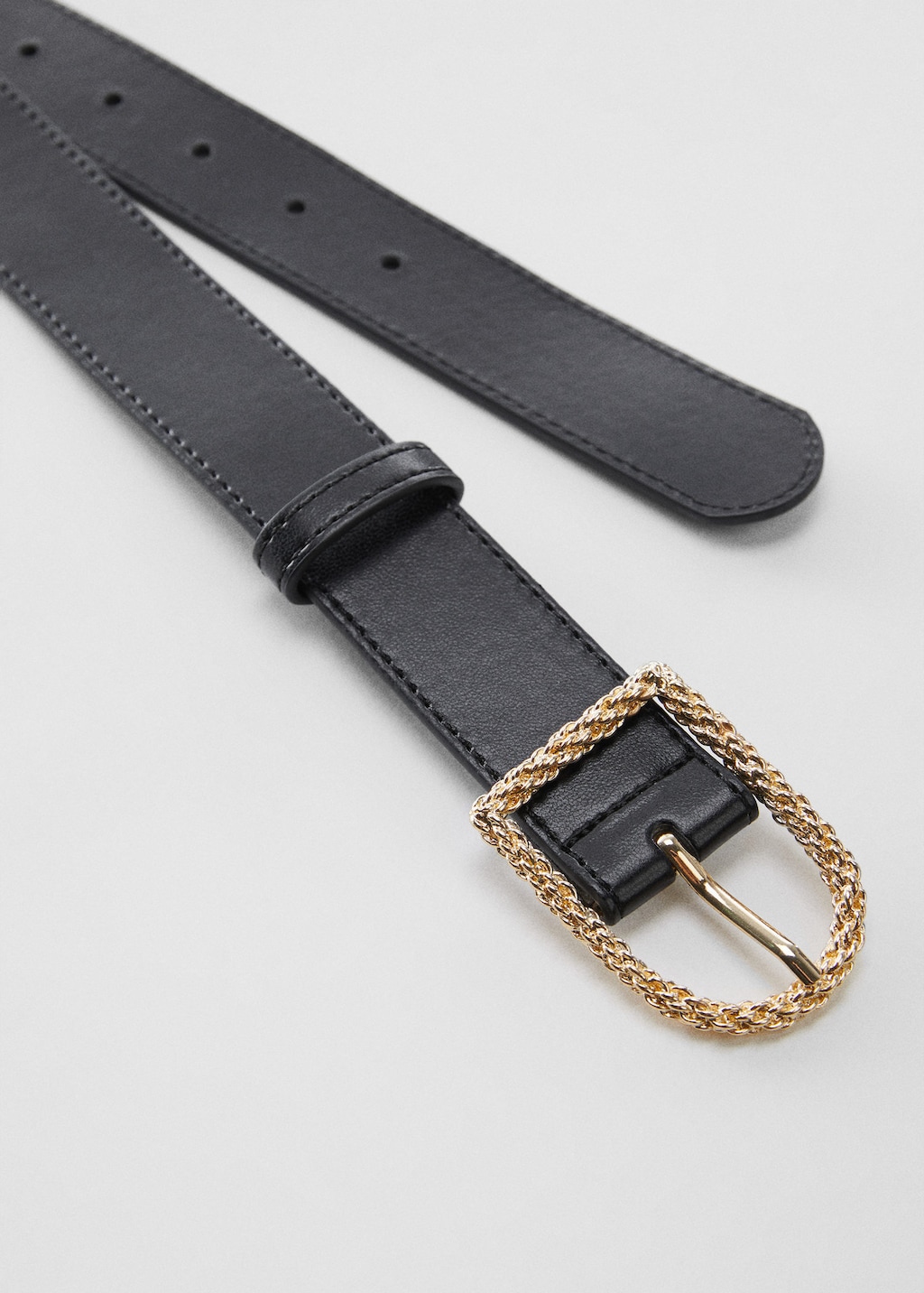 Braided belt with buckle