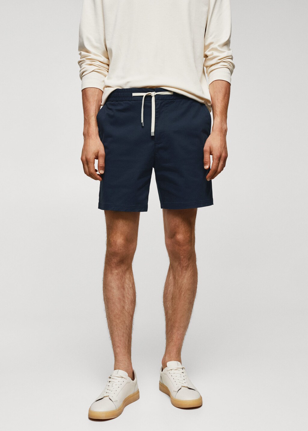Cotton shorts sales with drawstring