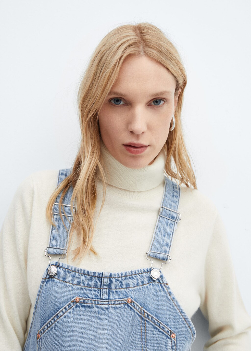 Maternity denim top dungaree dress