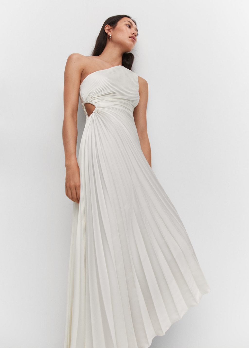 Asymmetrical pleated dress