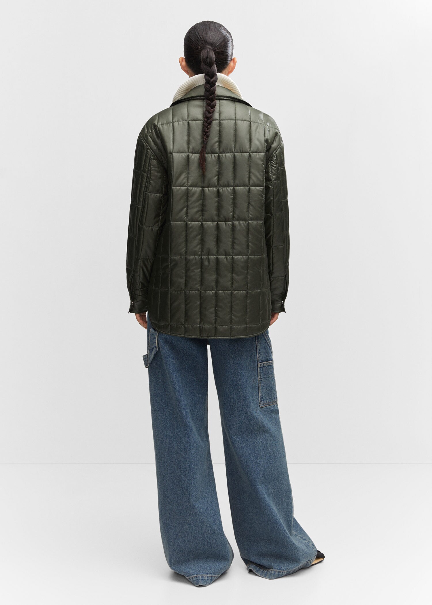 Quilted anorak with shirt collar | MANGO