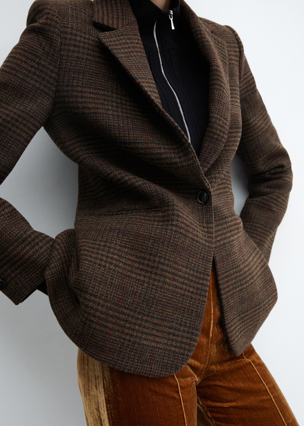 Veste carreaux mango new arrivals