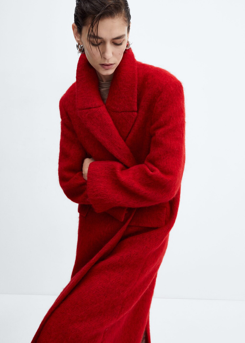 Manteau long laine alpaga