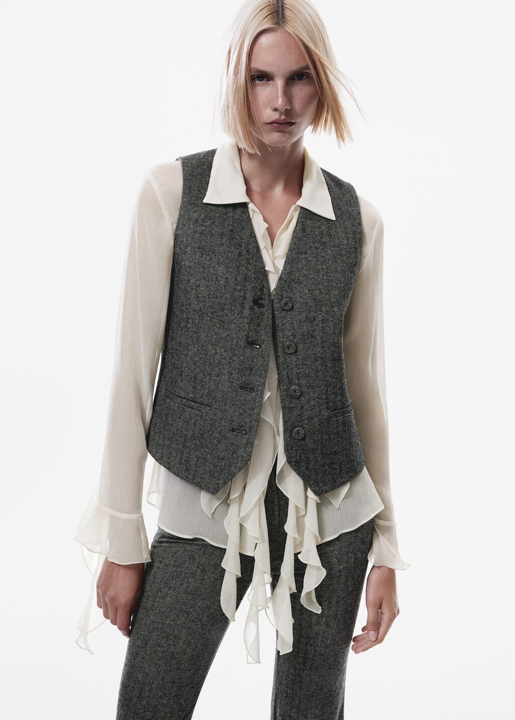 Gilet de costume en laine new arrivals
