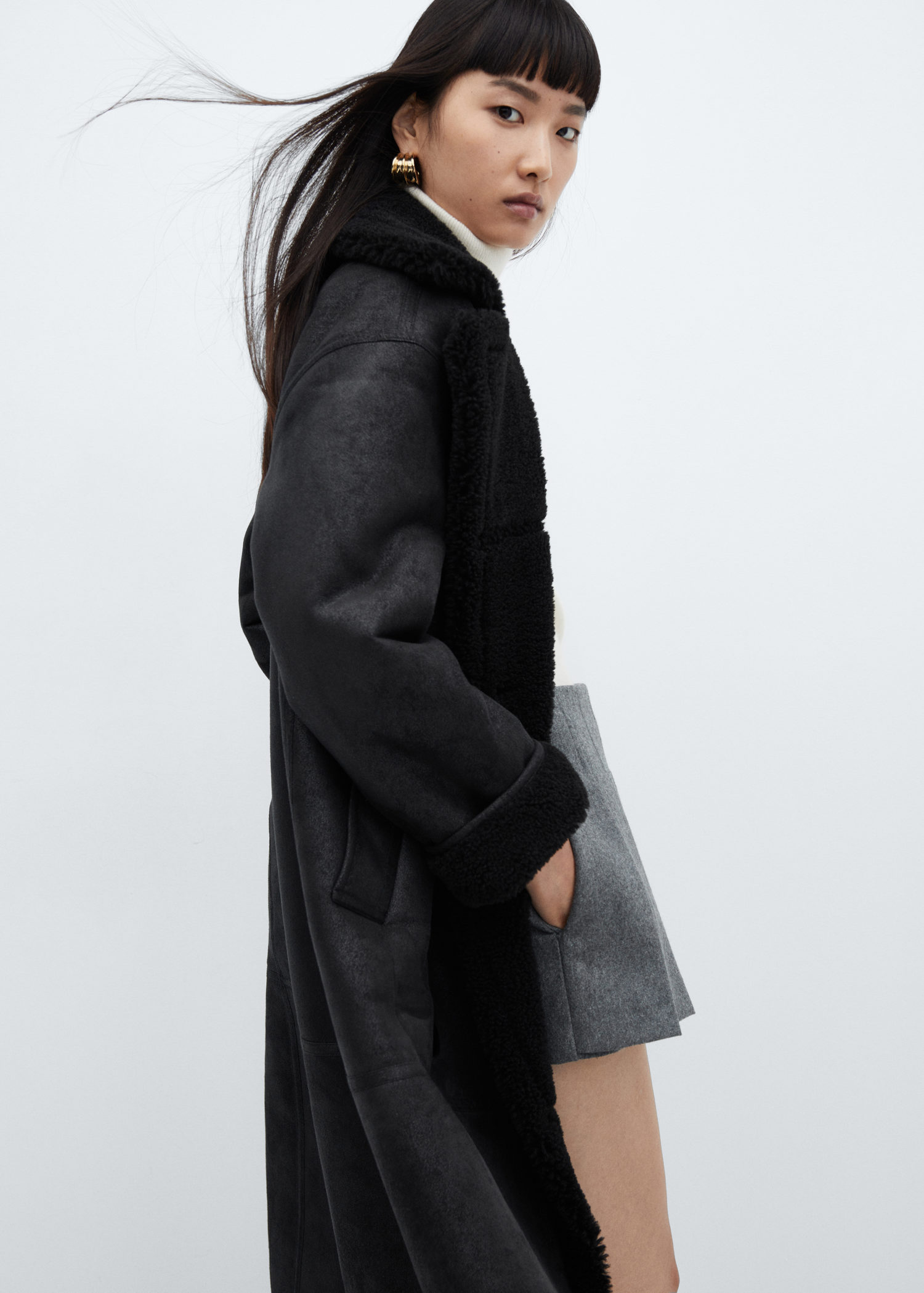 mango double faced coat