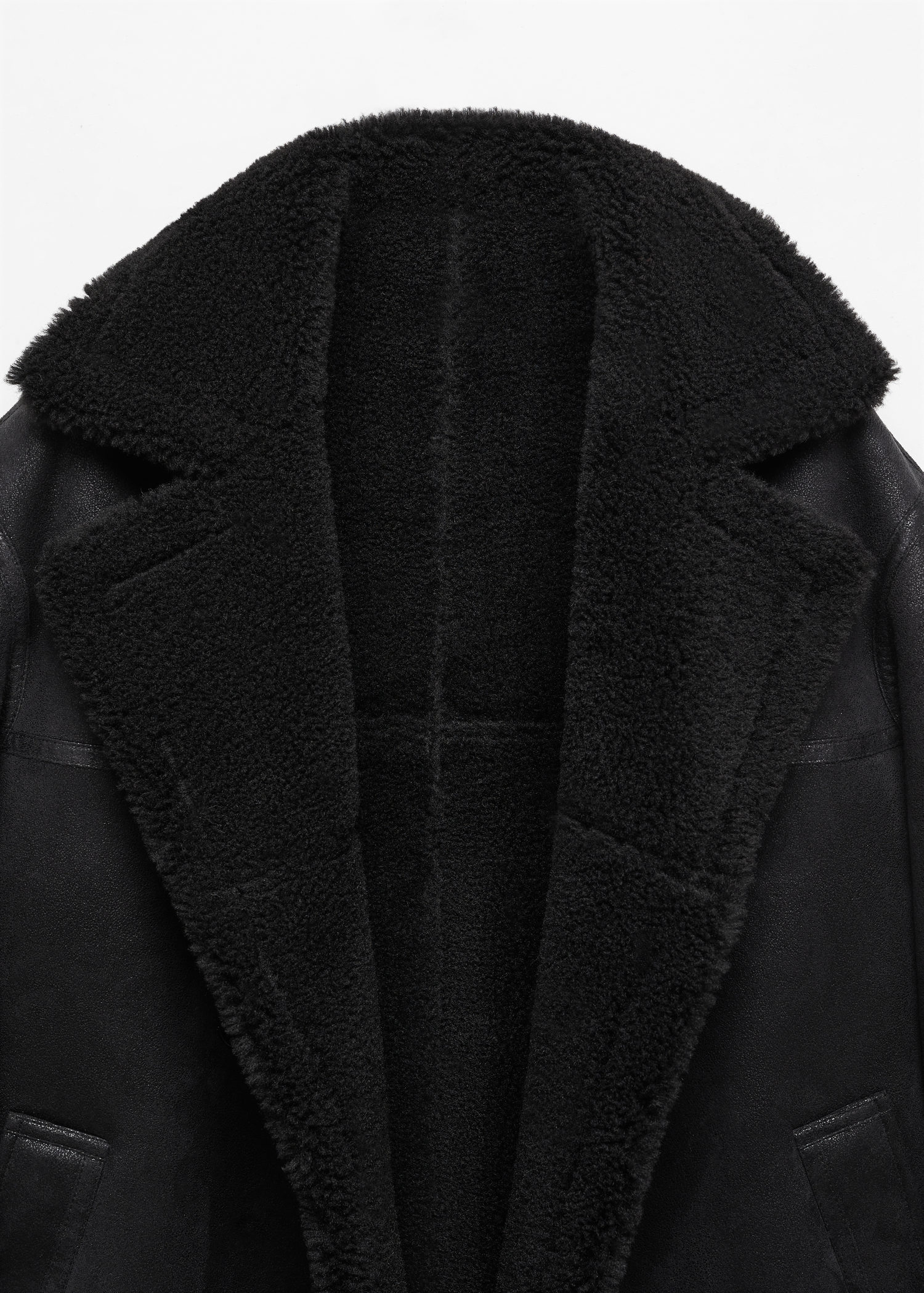 double face fur effect coat