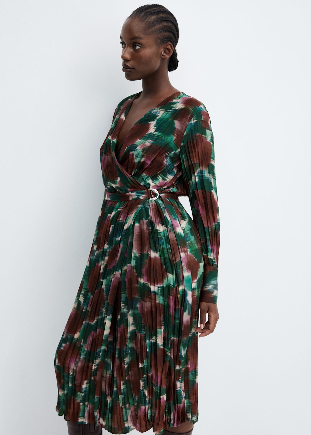 Pleated hotsell dress mango