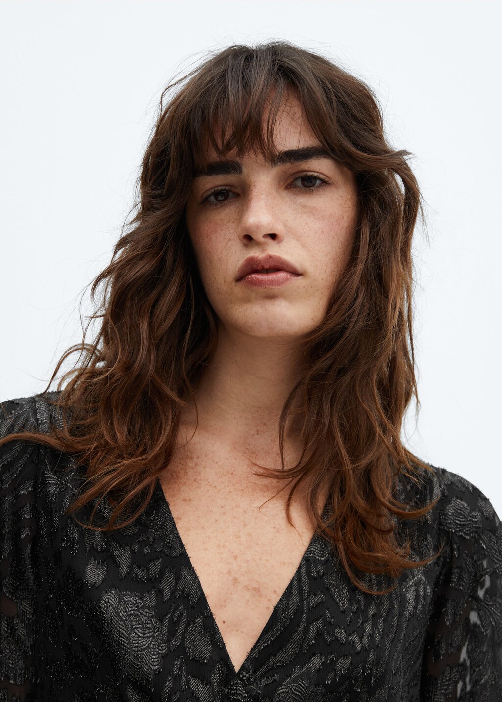 Mango jacquard cheap dress