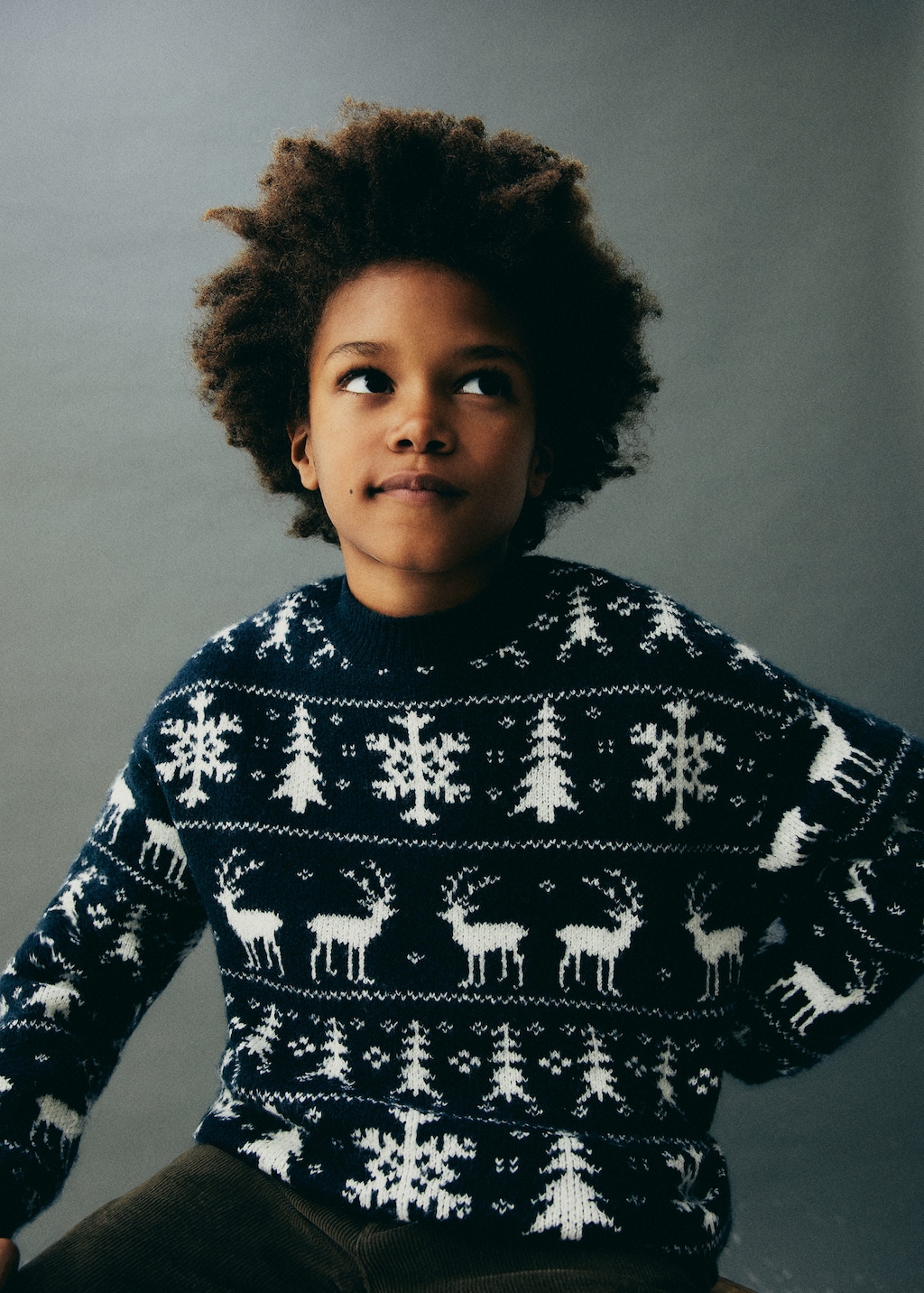 Christmas print outlet sweater