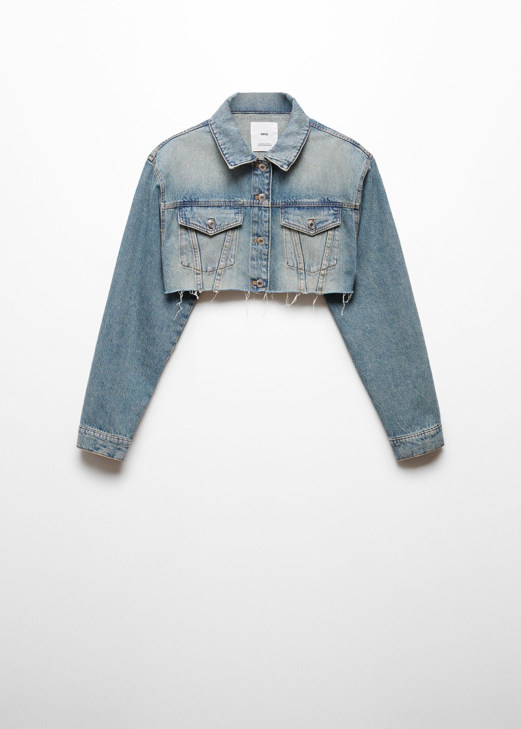 Cropped denim jacket pull and best sale bear