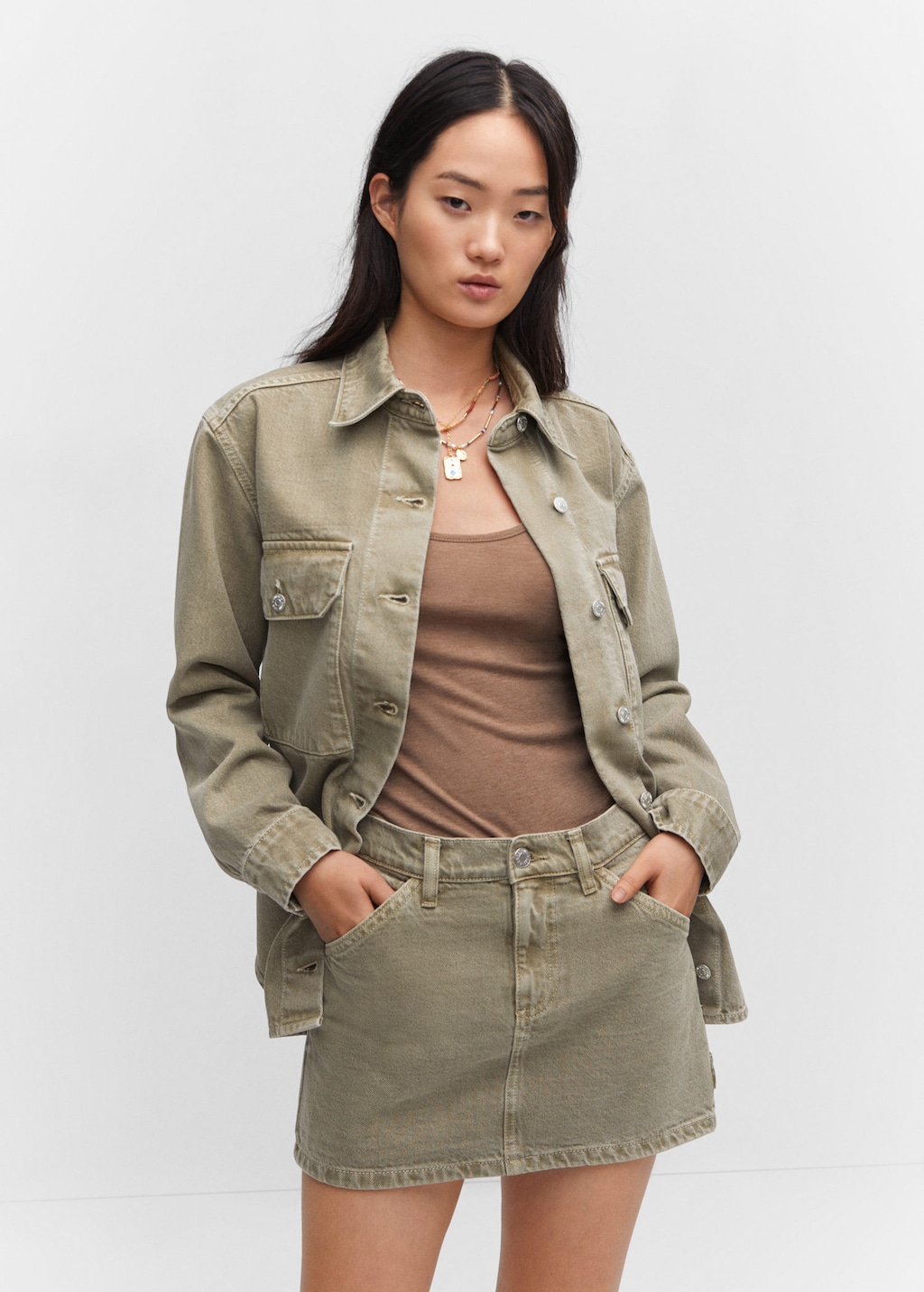 Denim sales overshirt womens