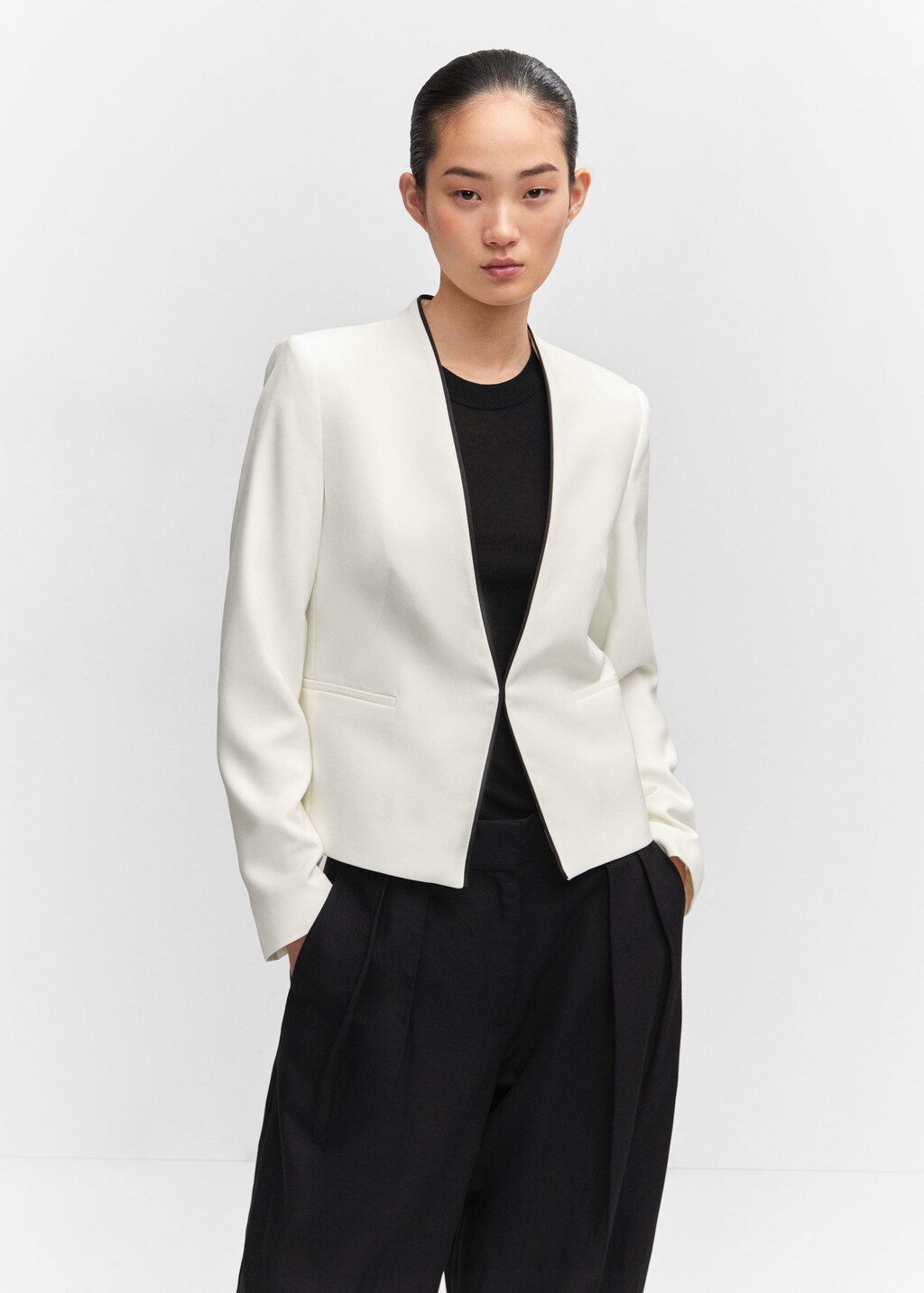 Mango blazer clearance white