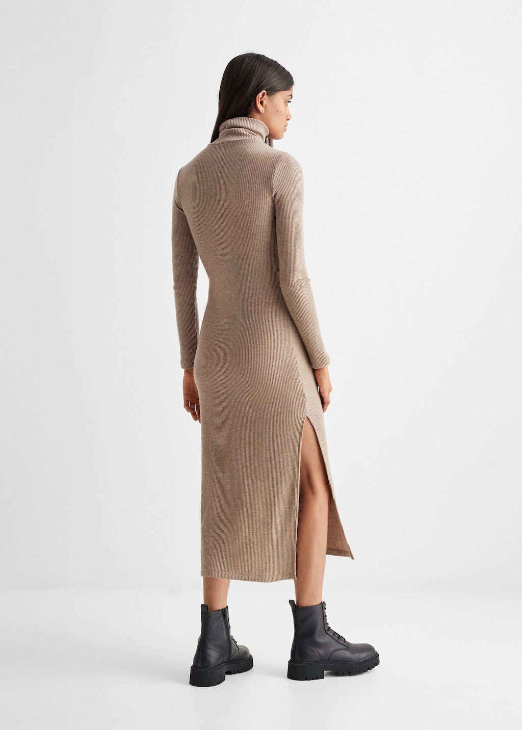 Mango belt deals ribbed dress
