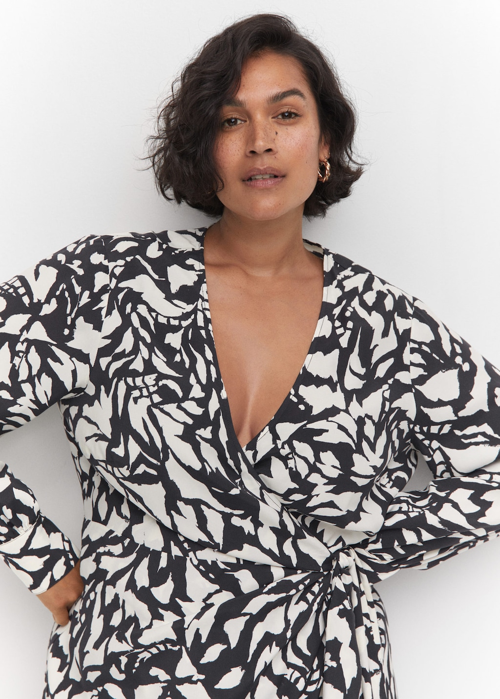 Print wrap dress MANGO