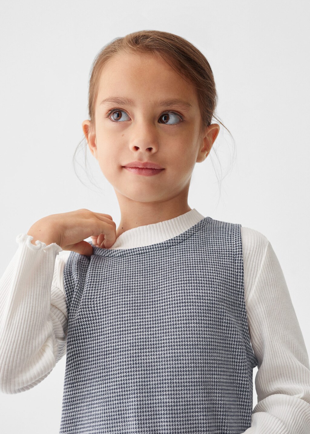 Houndstooth pinafore sales