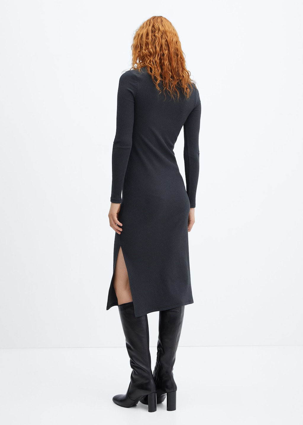 Mango zipped cheap dress