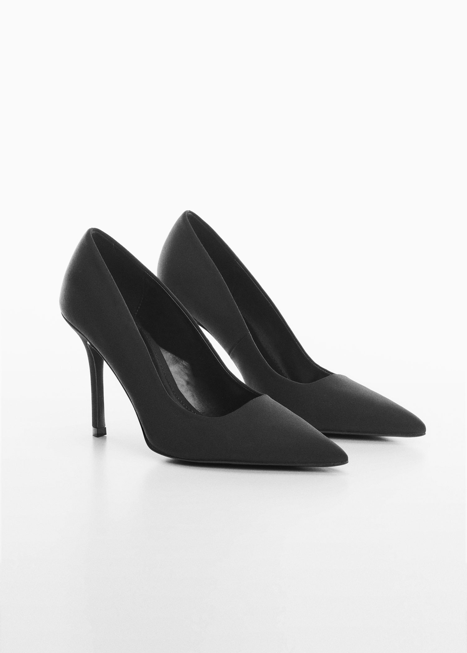 Steve Madden Shoes | Damzil Black Satin Heeled Pumps | Style Representative