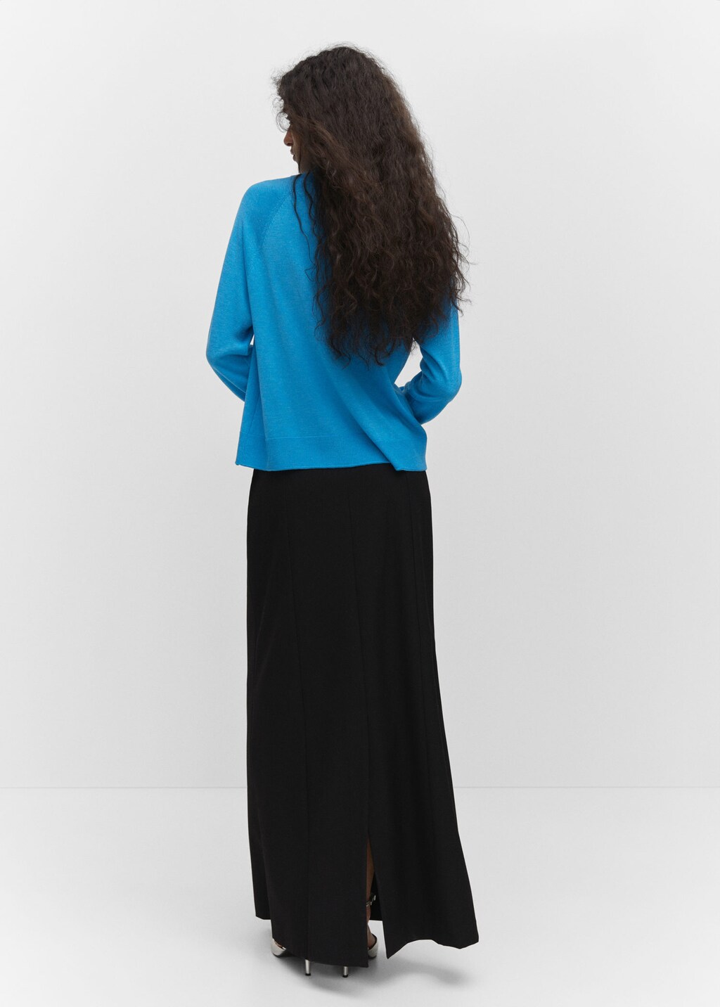 Mango top blue sweater