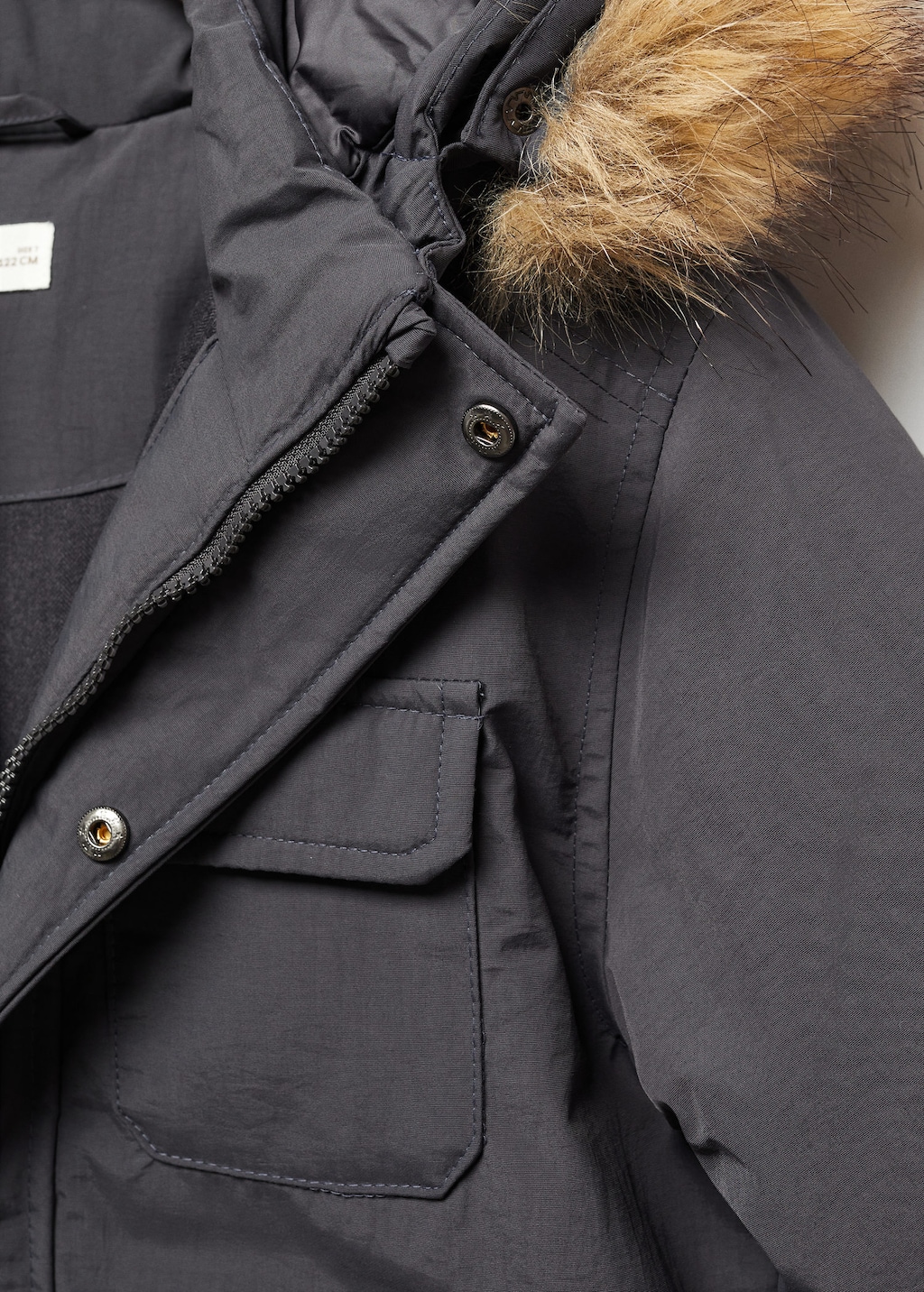 Mango faux fur 2025 hooded coat