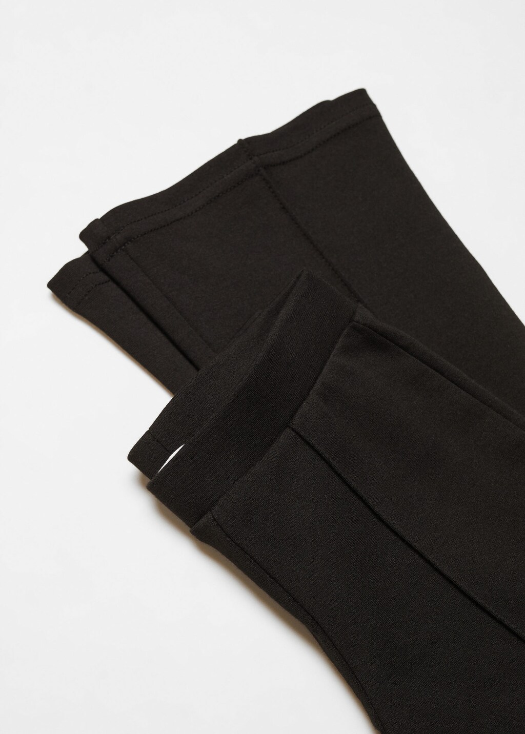 Mango flared leggings in black