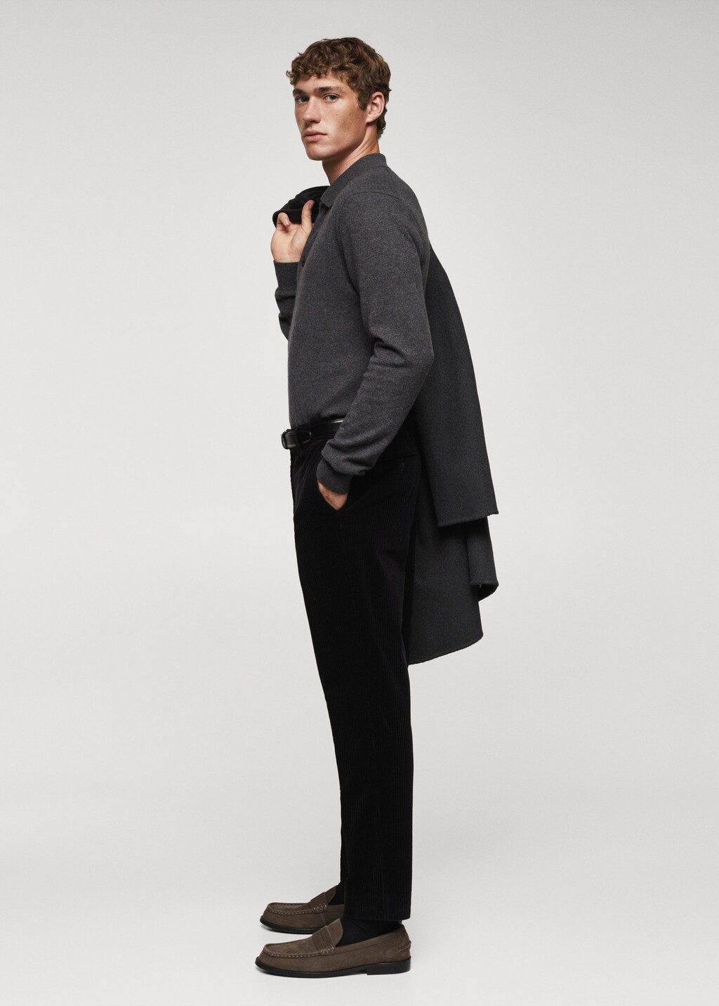 Mango pantalon velours sale