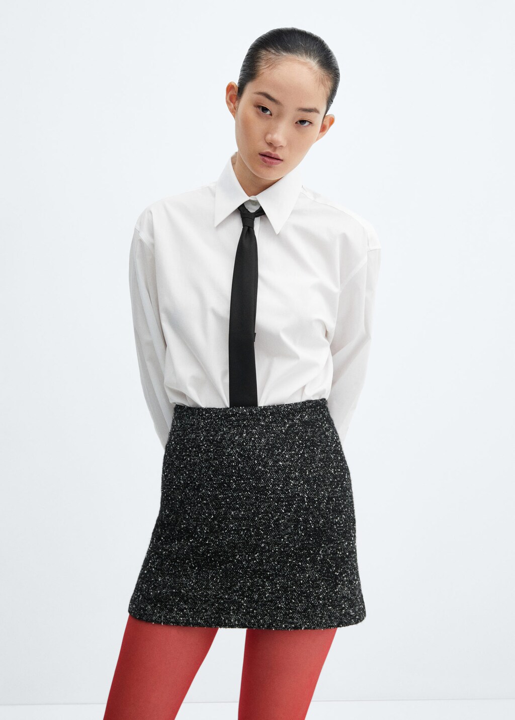 Black tweed 2025 skirt zara