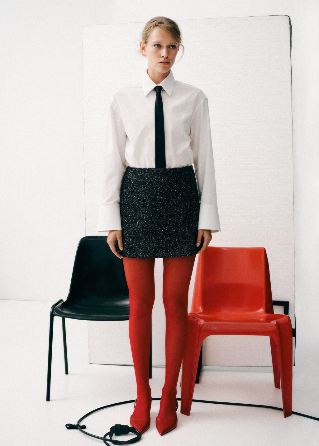 Jupe en tweed chiné cheap