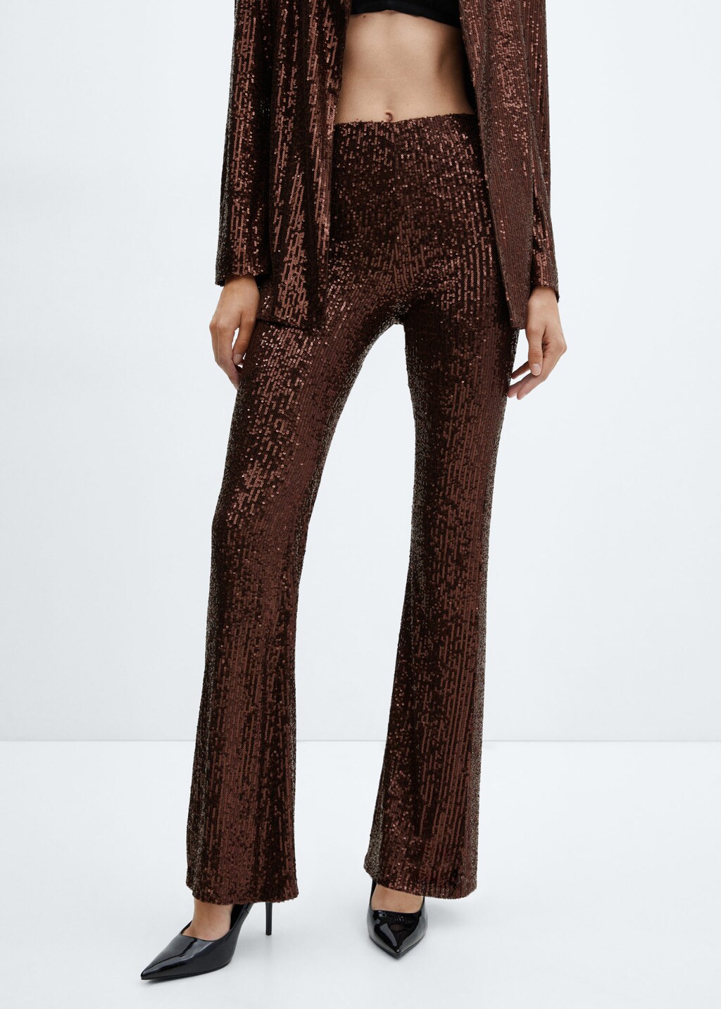 Shop L'AGENCE Honor Sequined Zebra Flare Pants | Saks Fifth Avenue