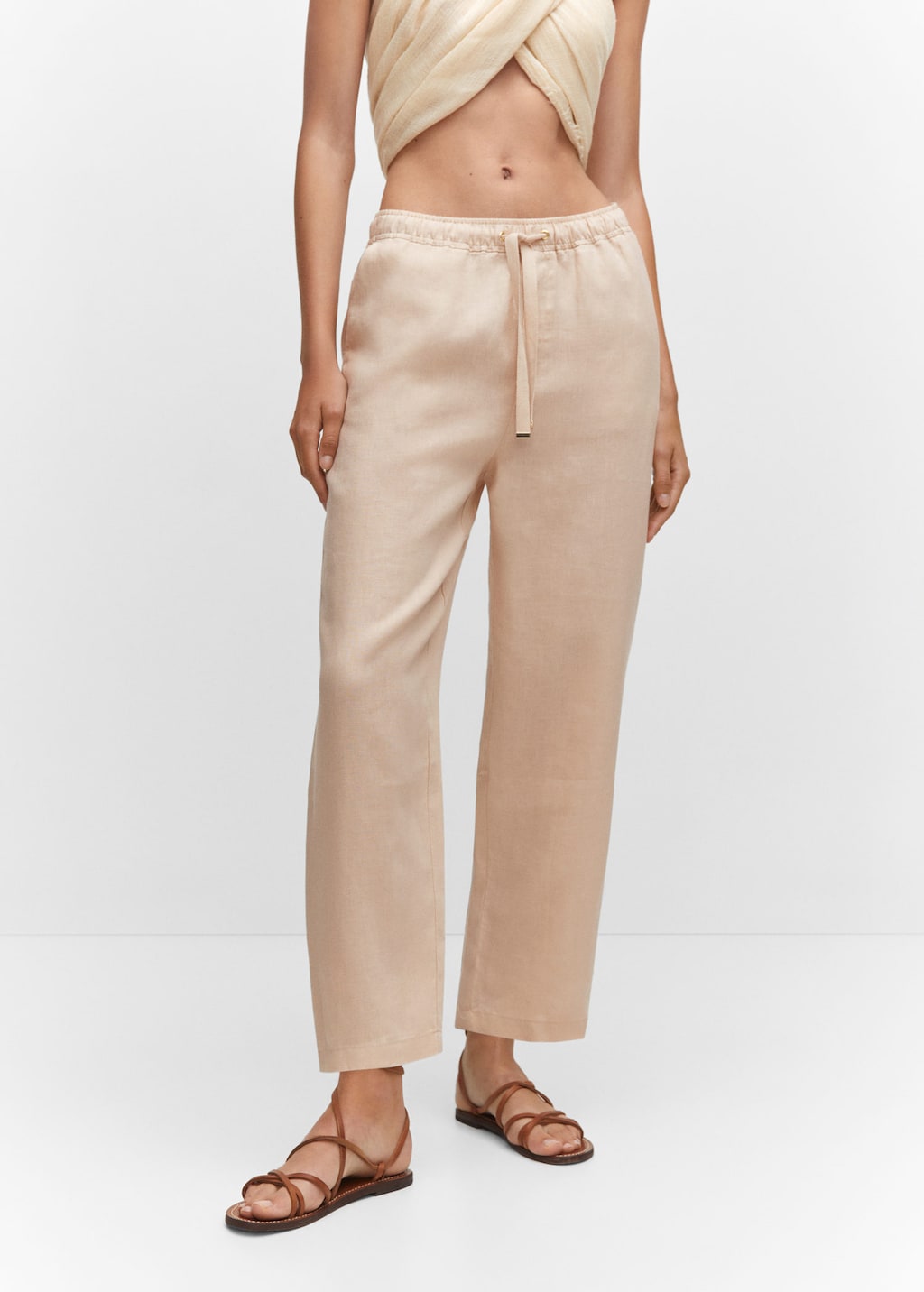 100% linen trousers