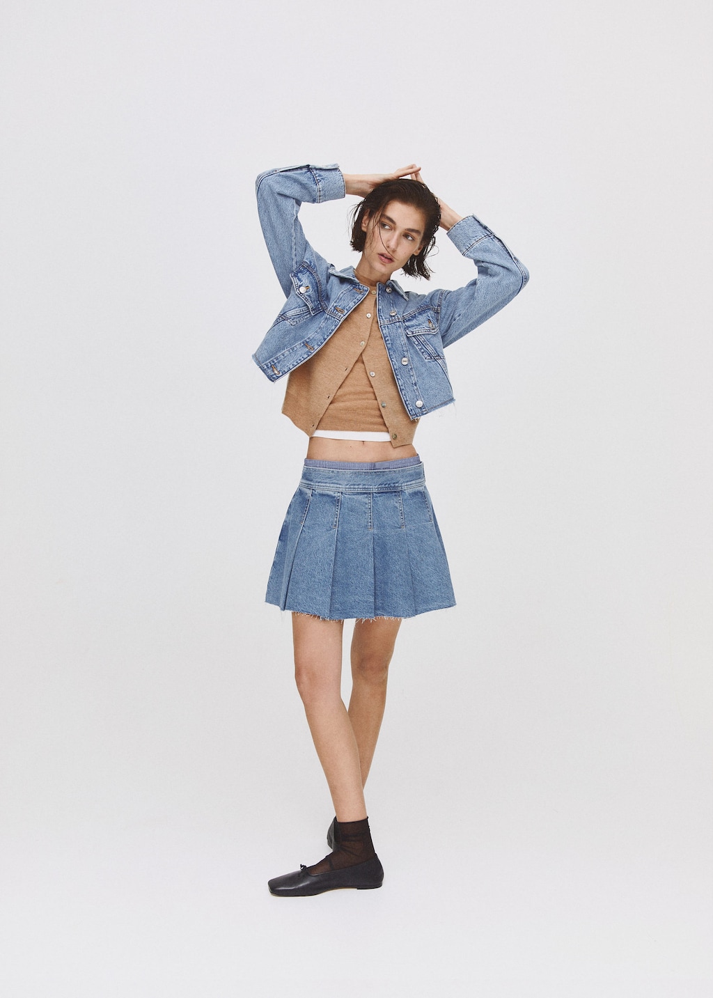 Mango denim outlet mini skirt