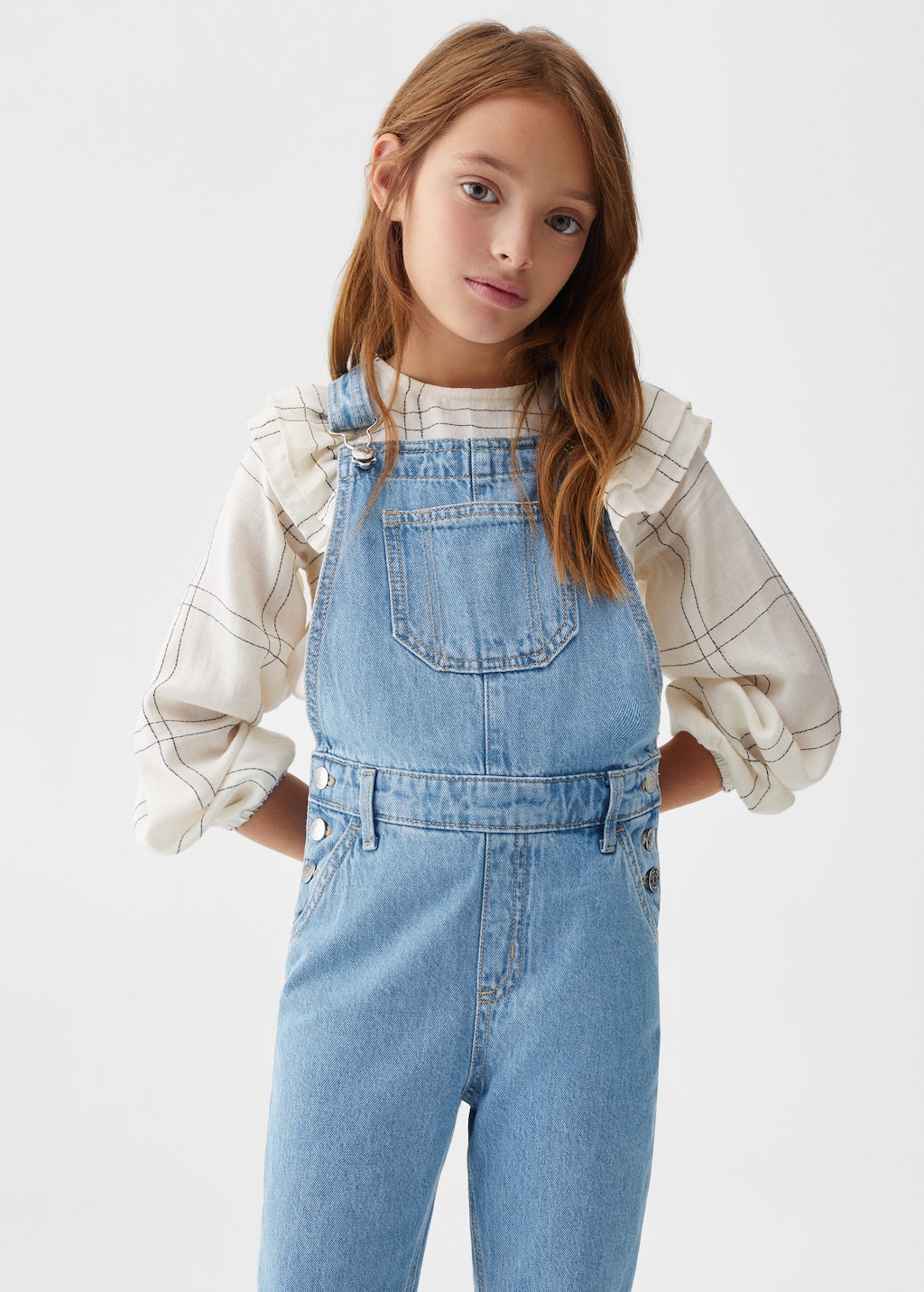 Long denim dungarees