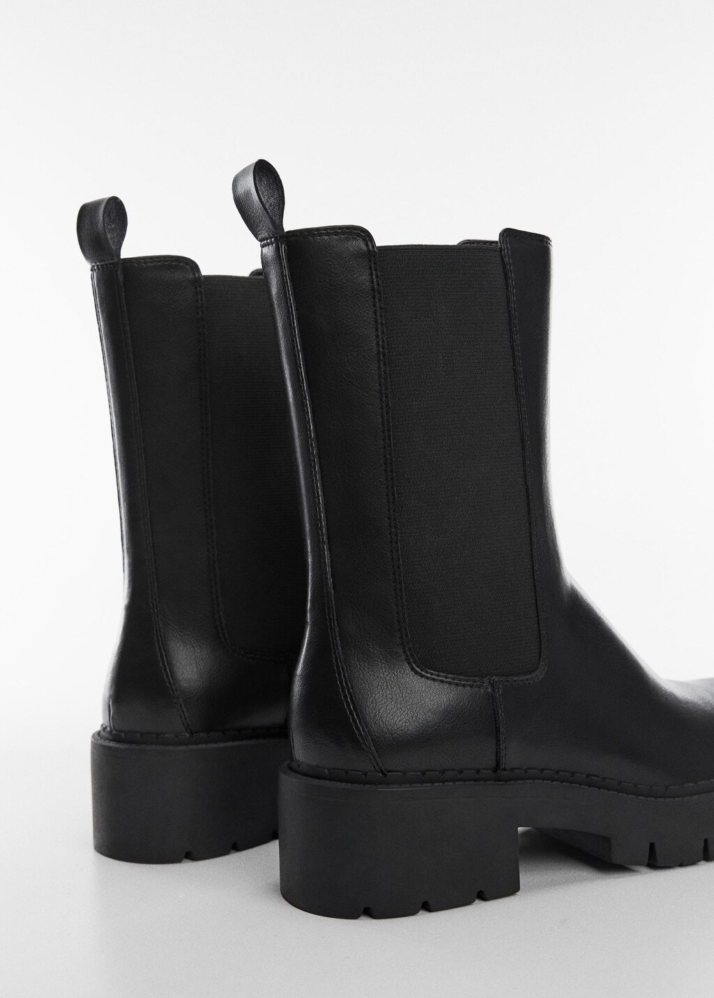 Mango black on sale knee high boots
