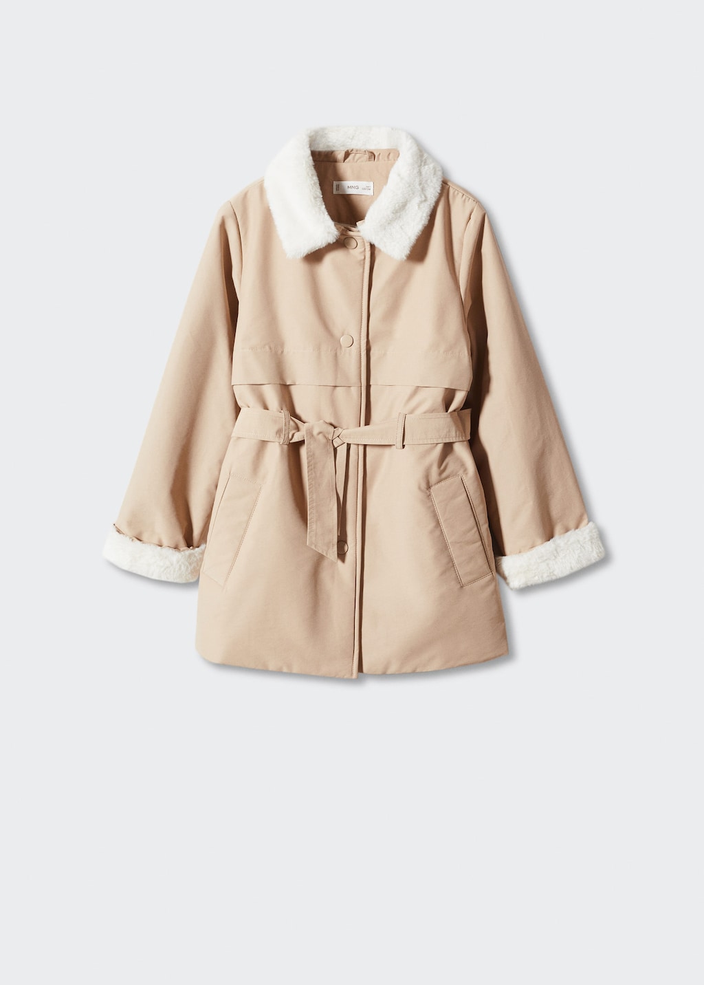 Fur lined trench coat sale