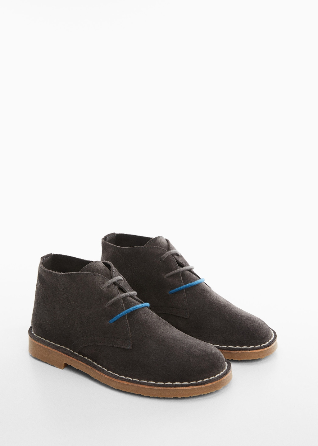 Mango lace top up leather boots