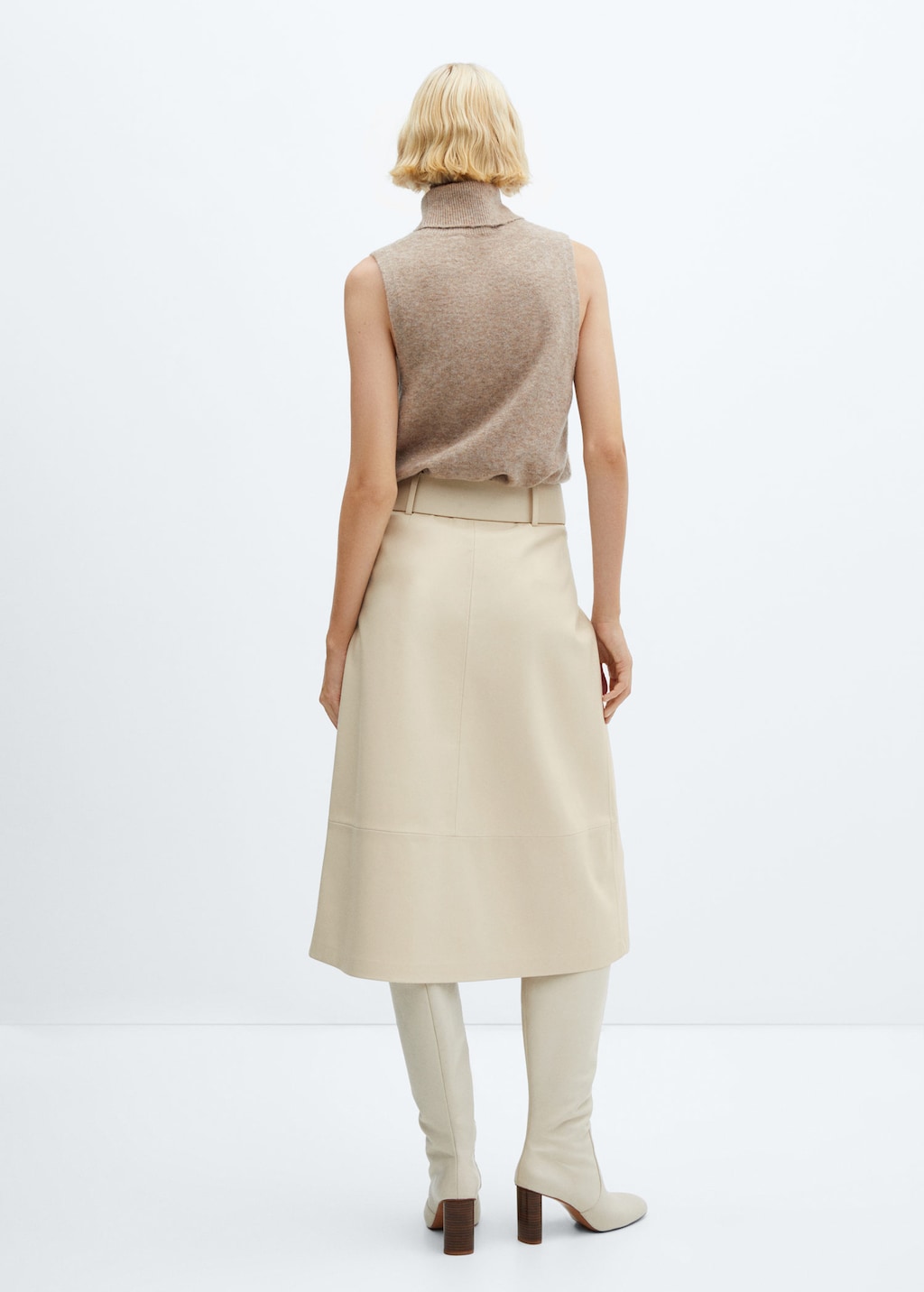 Mango belt midi clearance skirt