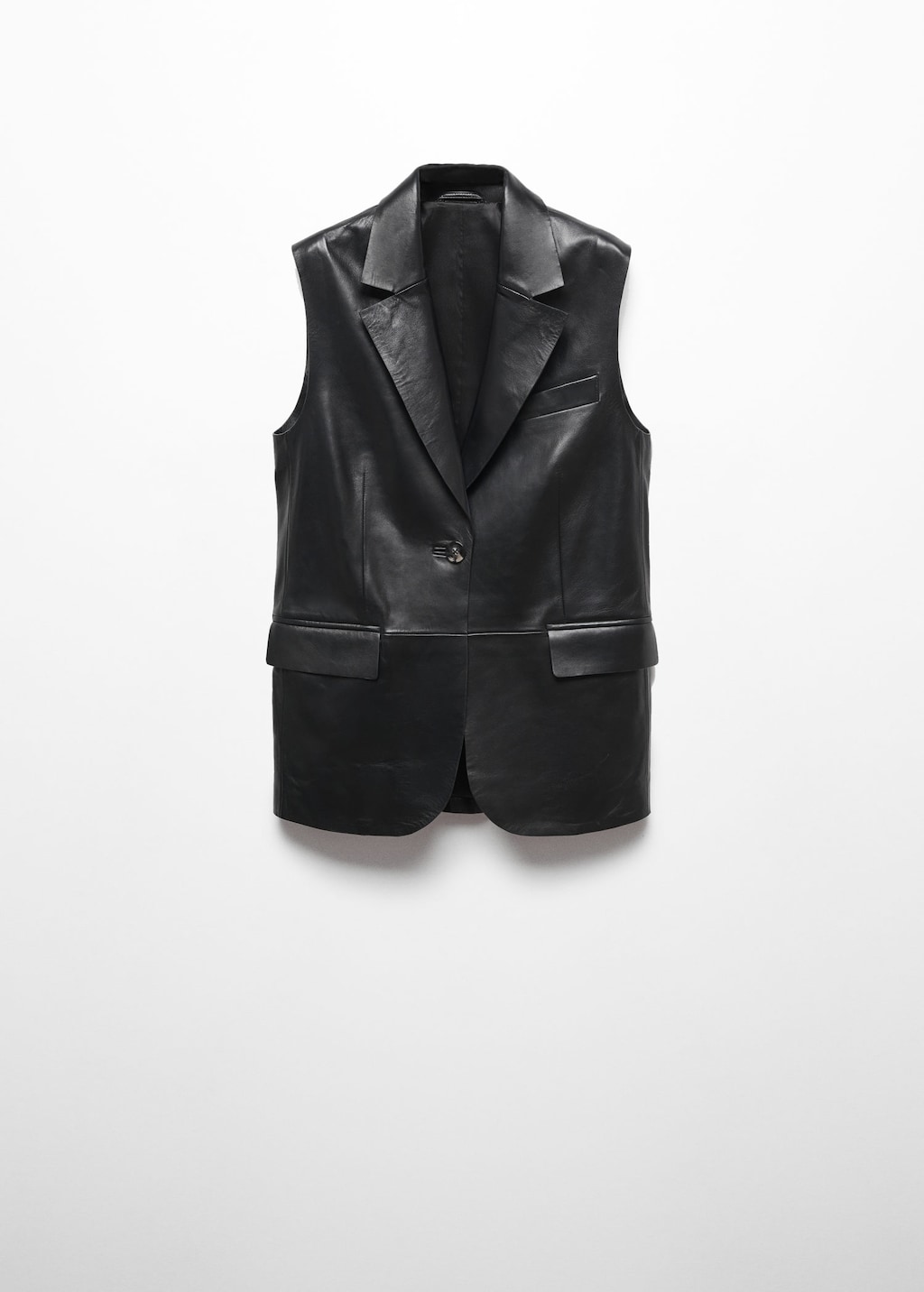 Long leather shop vest mens