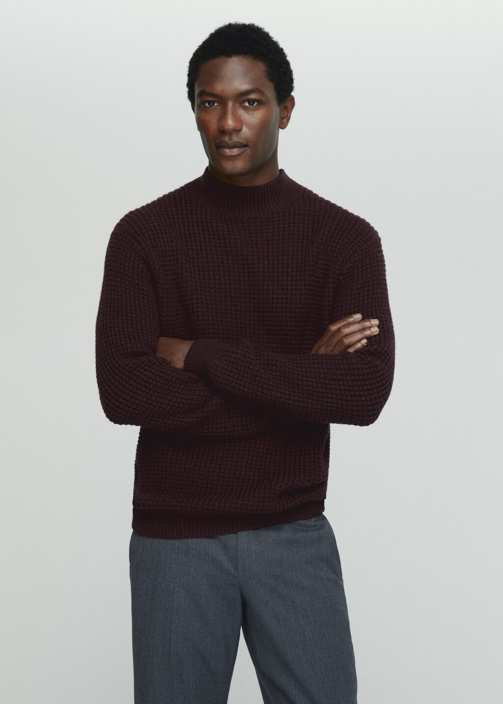 High collar wool sweater MANGO