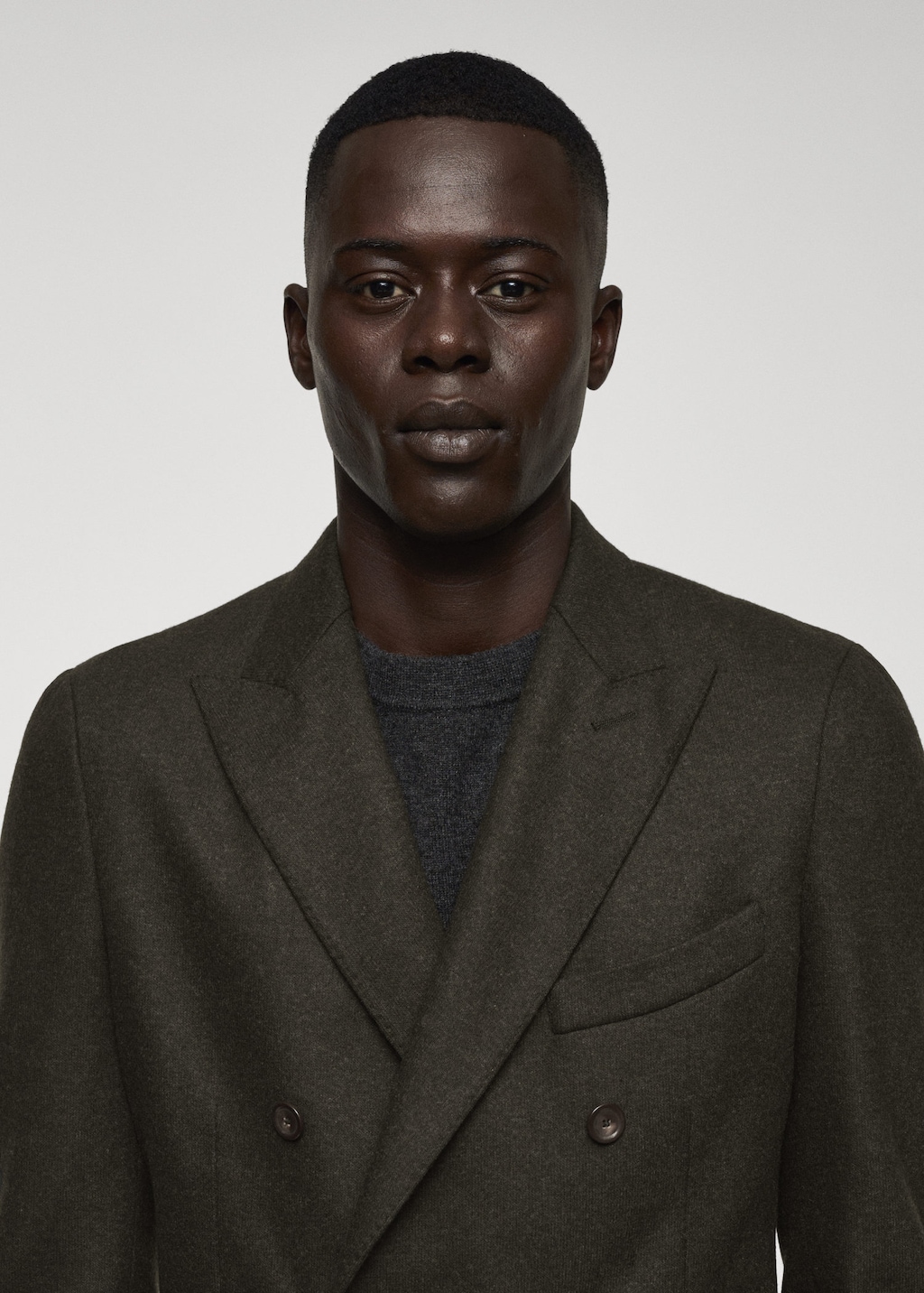 Virgin wool double breasted blazer