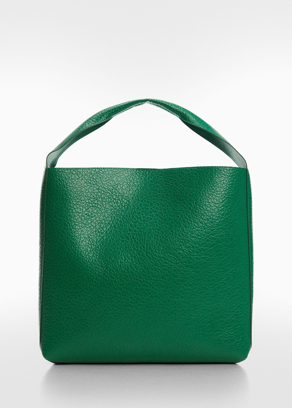 Leather effect shopper bag
