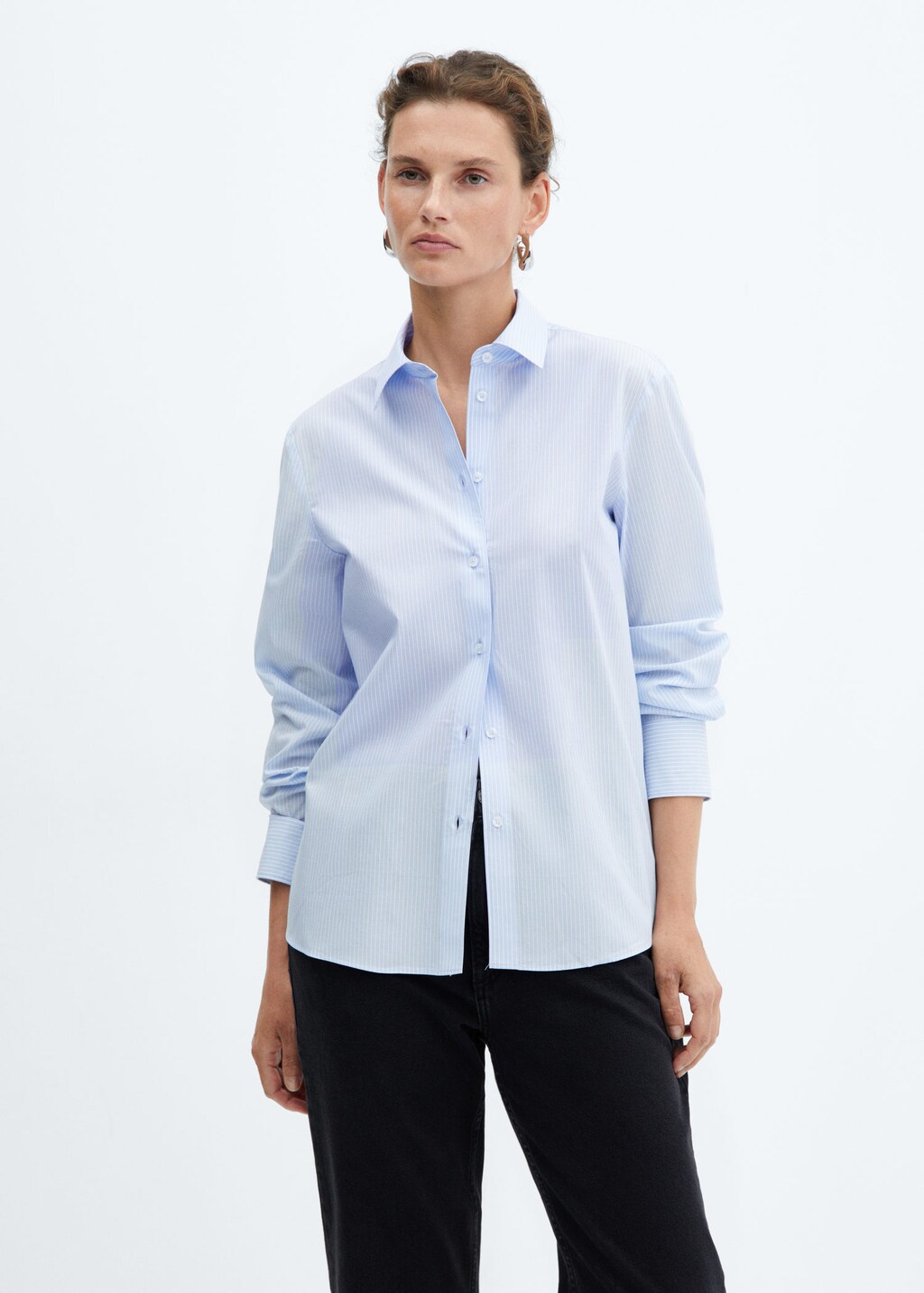 Regular cotton lyocell-blend shirt