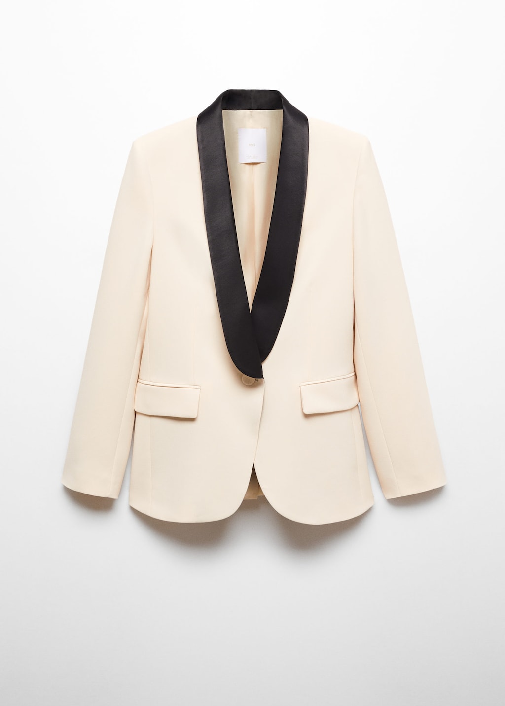 Mango contrast cheap buttons coat